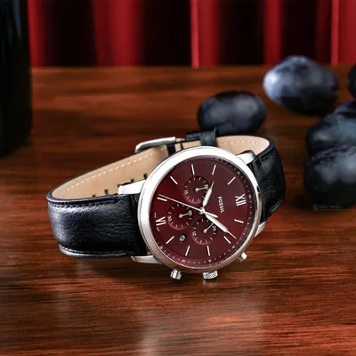 Fossil Neutra Chrono Black LiteHide™ Leather Watch